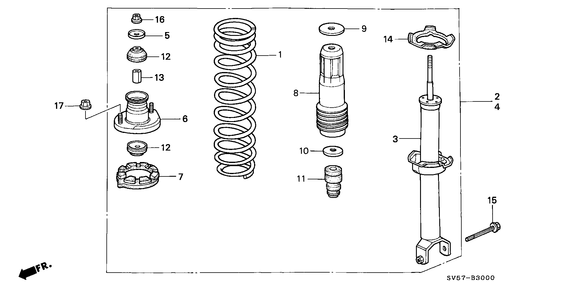 Honda 52722-SV1-A02 - Amortizators autodraugiem.lv