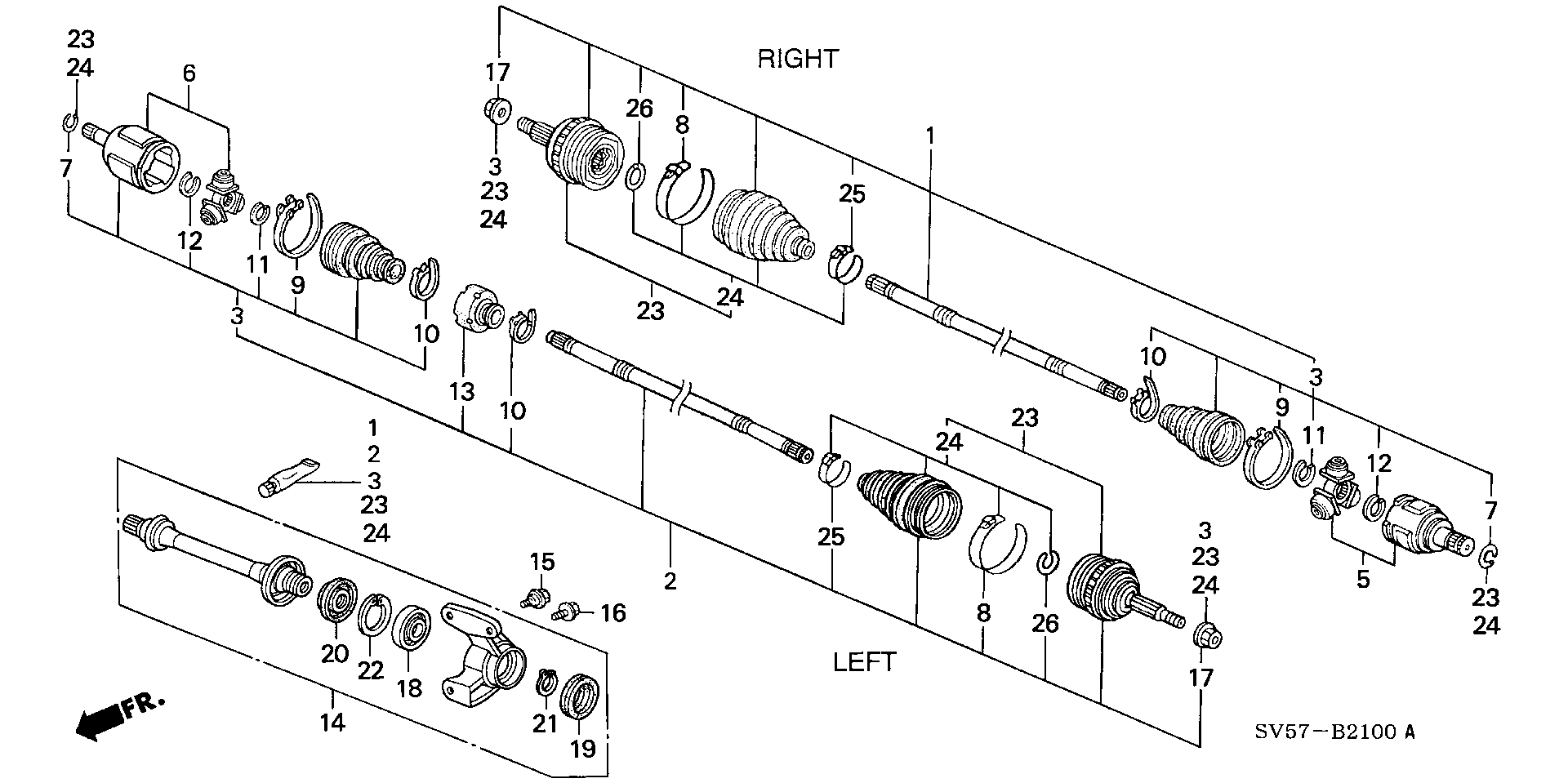 Honda 44017-SM4-A00 - Putekļusargs, Piedziņas vārpsta autodraugiem.lv