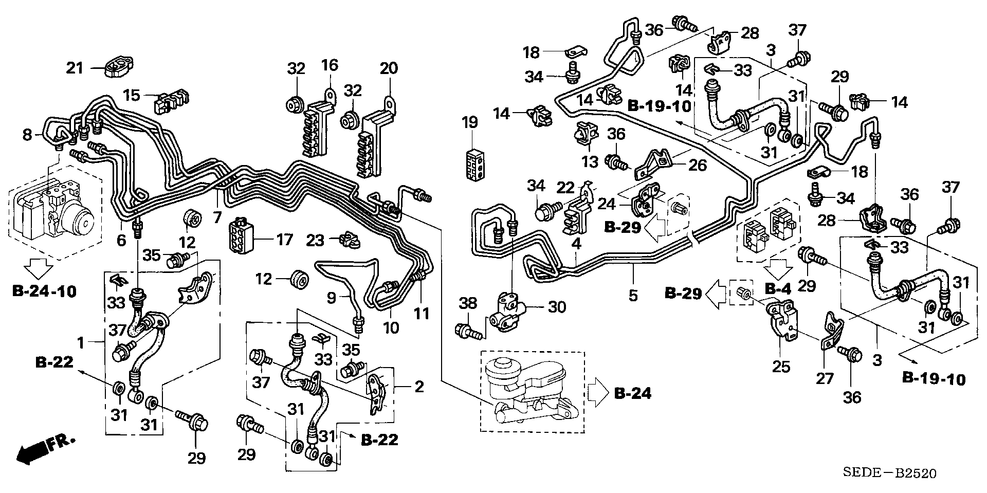 Honda 01465-SEA-E00 - Bremžu šļūtene autodraugiem.lv