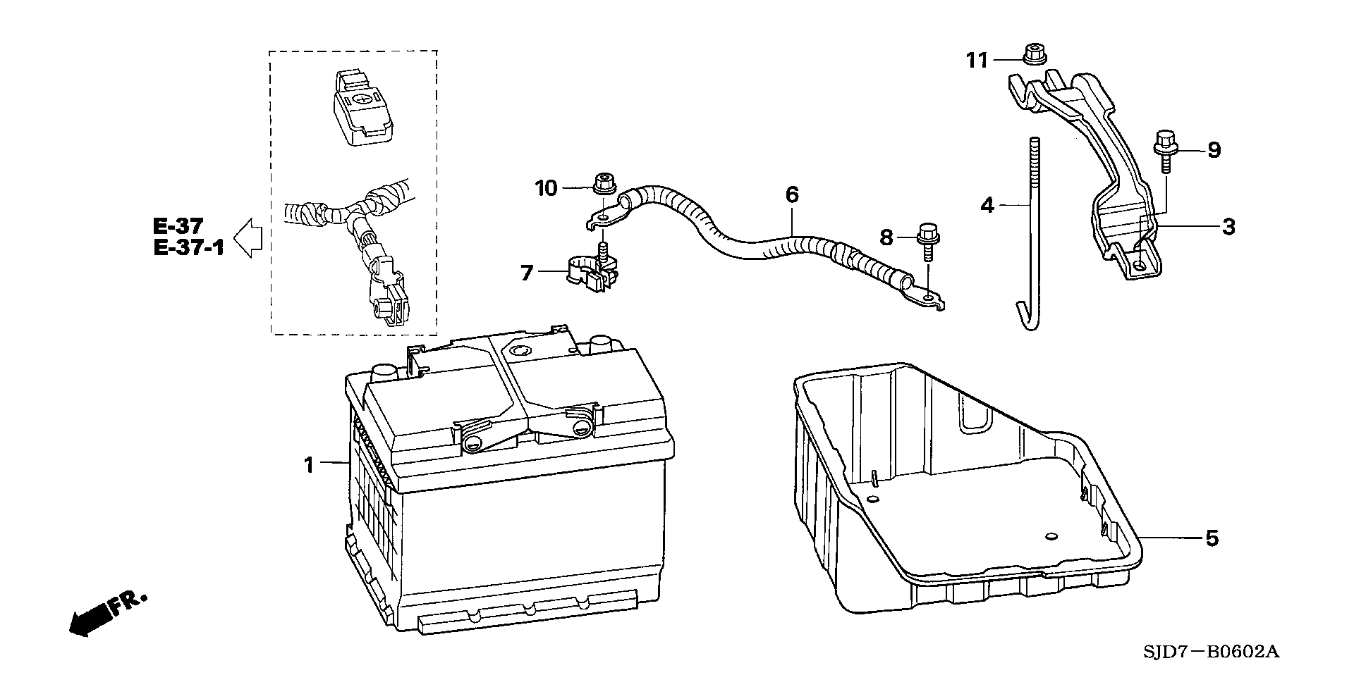 Honda 31500-SEF-E00 - Startera akumulatoru baterija autodraugiem.lv