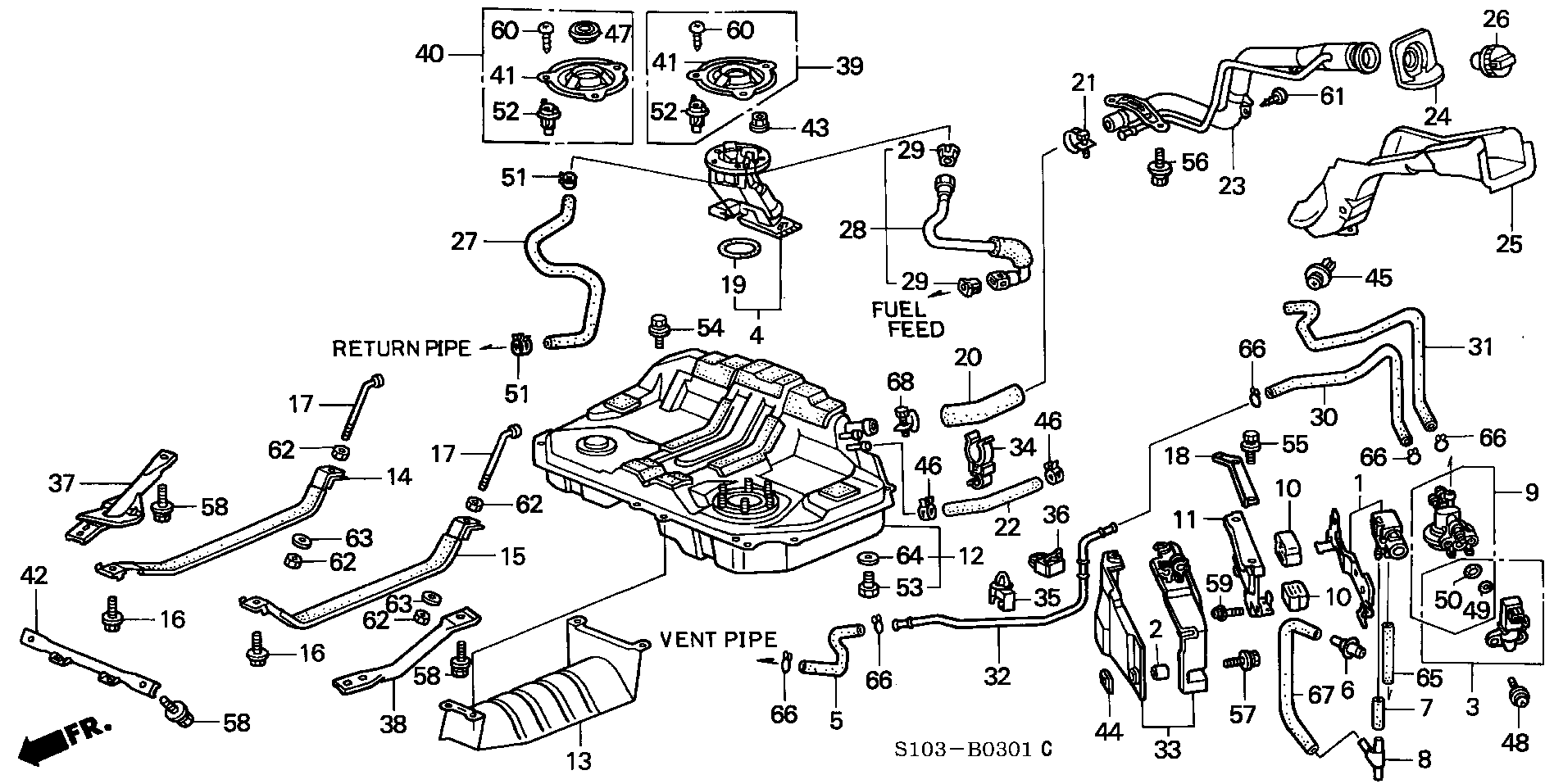 Honda 17040-S10-A10 - Degvielas sūknis autodraugiem.lv