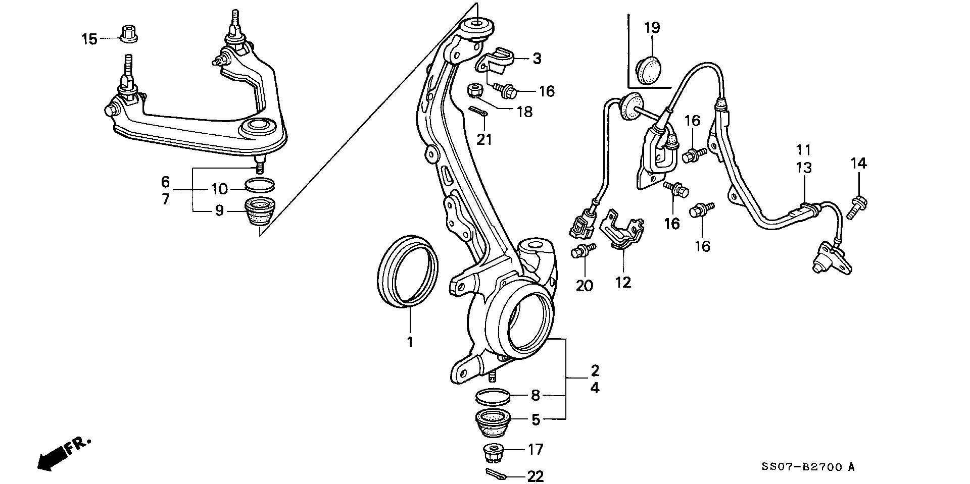 Honda 51450-SS0-A01 - Neatkarīgās balstiekārtas svira, Riteņa piekare autodraugiem.lv