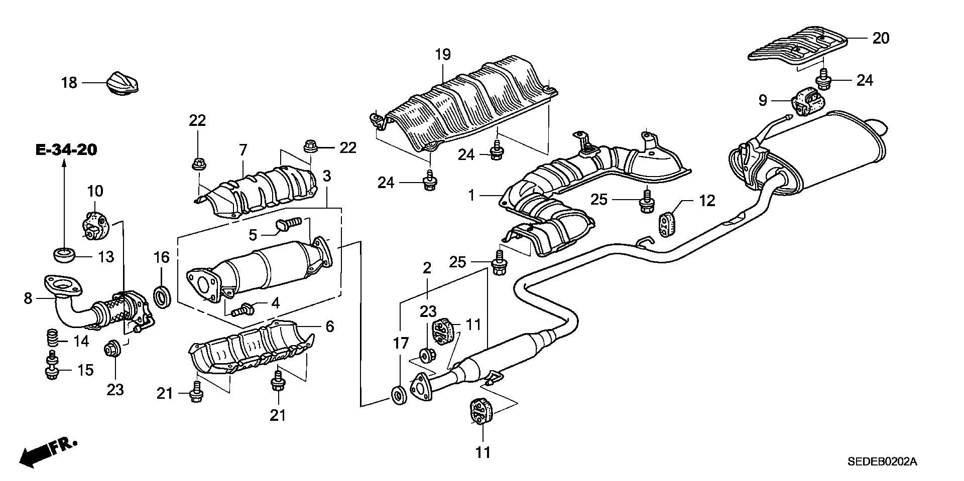 Honda 18160RBDE00 - Katalizators autodraugiem.lv