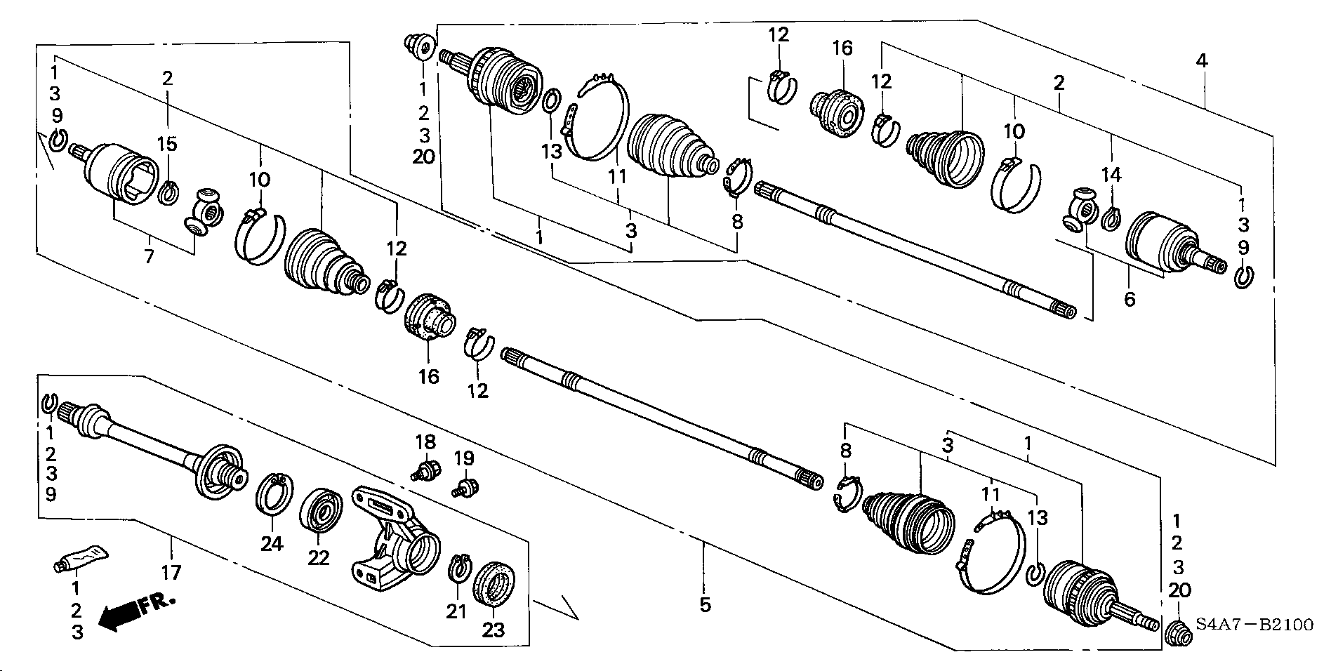 Honda 44018-S1A-E52 - Putekļusargs, Piedziņas vārpsta autodraugiem.lv