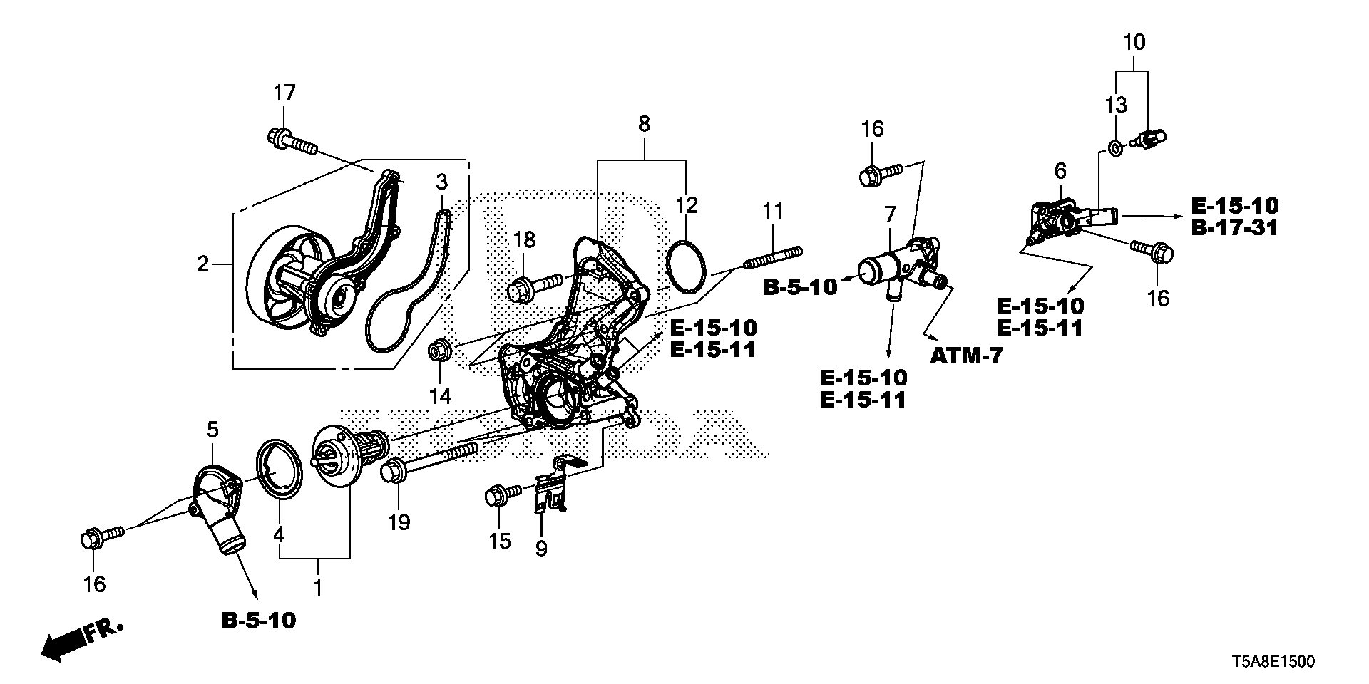 Honda 19305-5R0-000 - Blīve, Termostats autodraugiem.lv