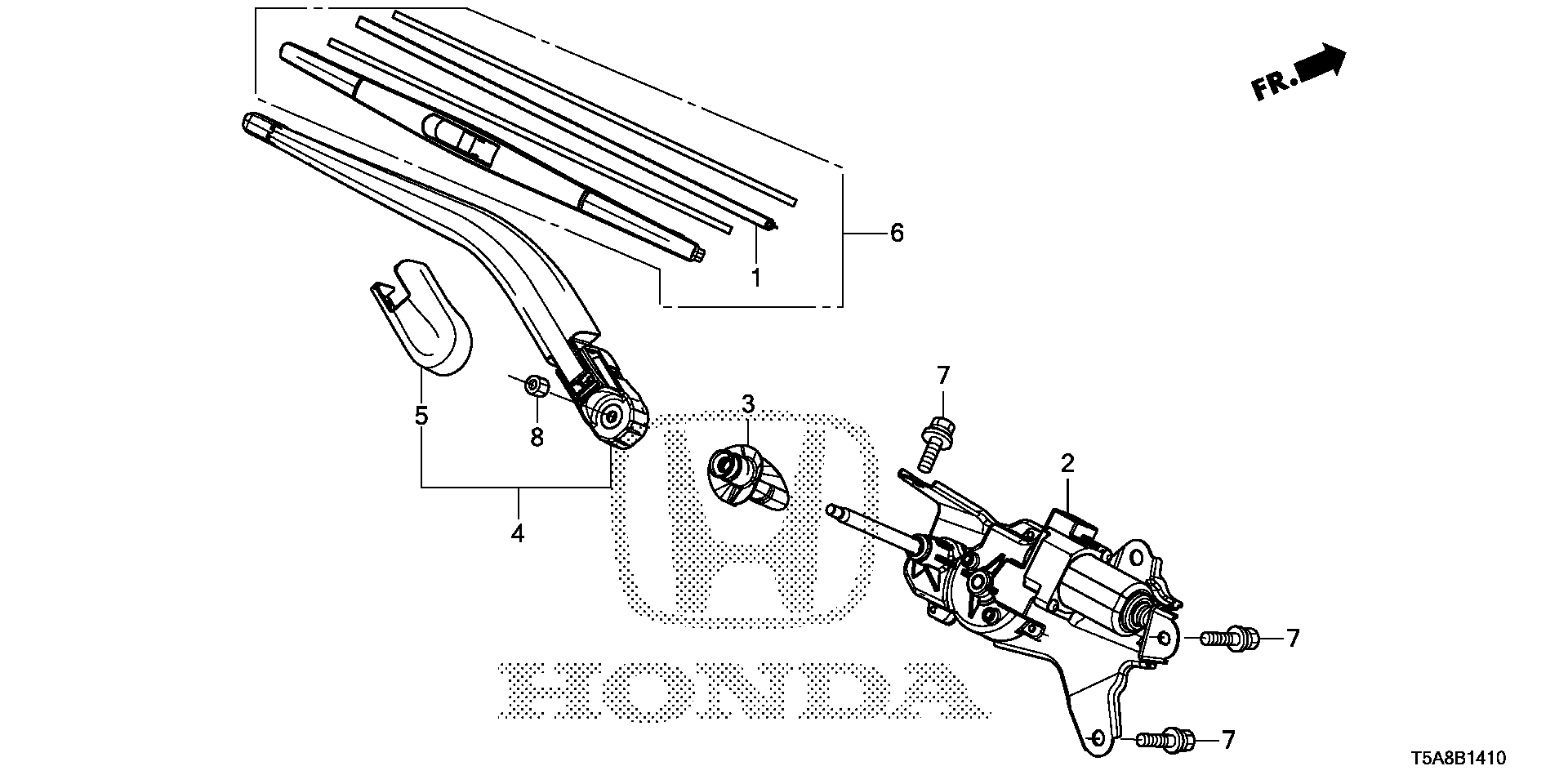 Honda 76730-T5A-003 - BLADE, RR. WINDSHIELD WIPER (350MM) autodraugiem.lv