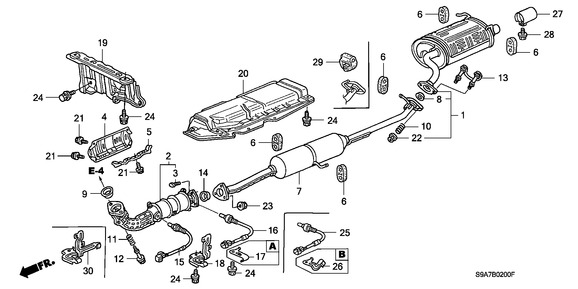 Honda 18160PNBG00 - Katalizators autodraugiem.lv