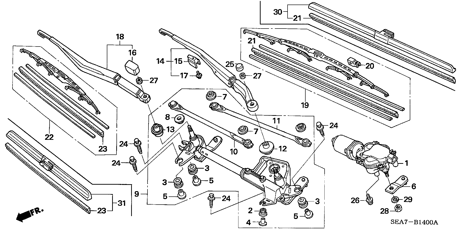 Honda 76620-SEA-G11 - Stikla tīrītāja slotiņa autodraugiem.lv