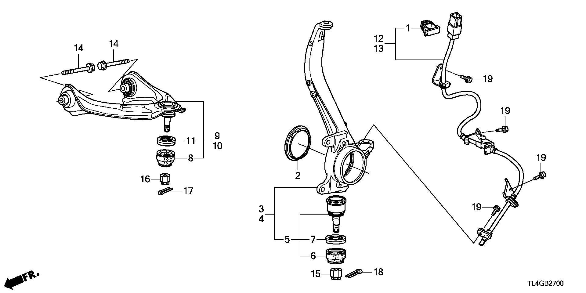 HONDA (GAC) 51520TA0A03 - Neatkarīgās balstiekārtas svira, Riteņa piekare autodraugiem.lv