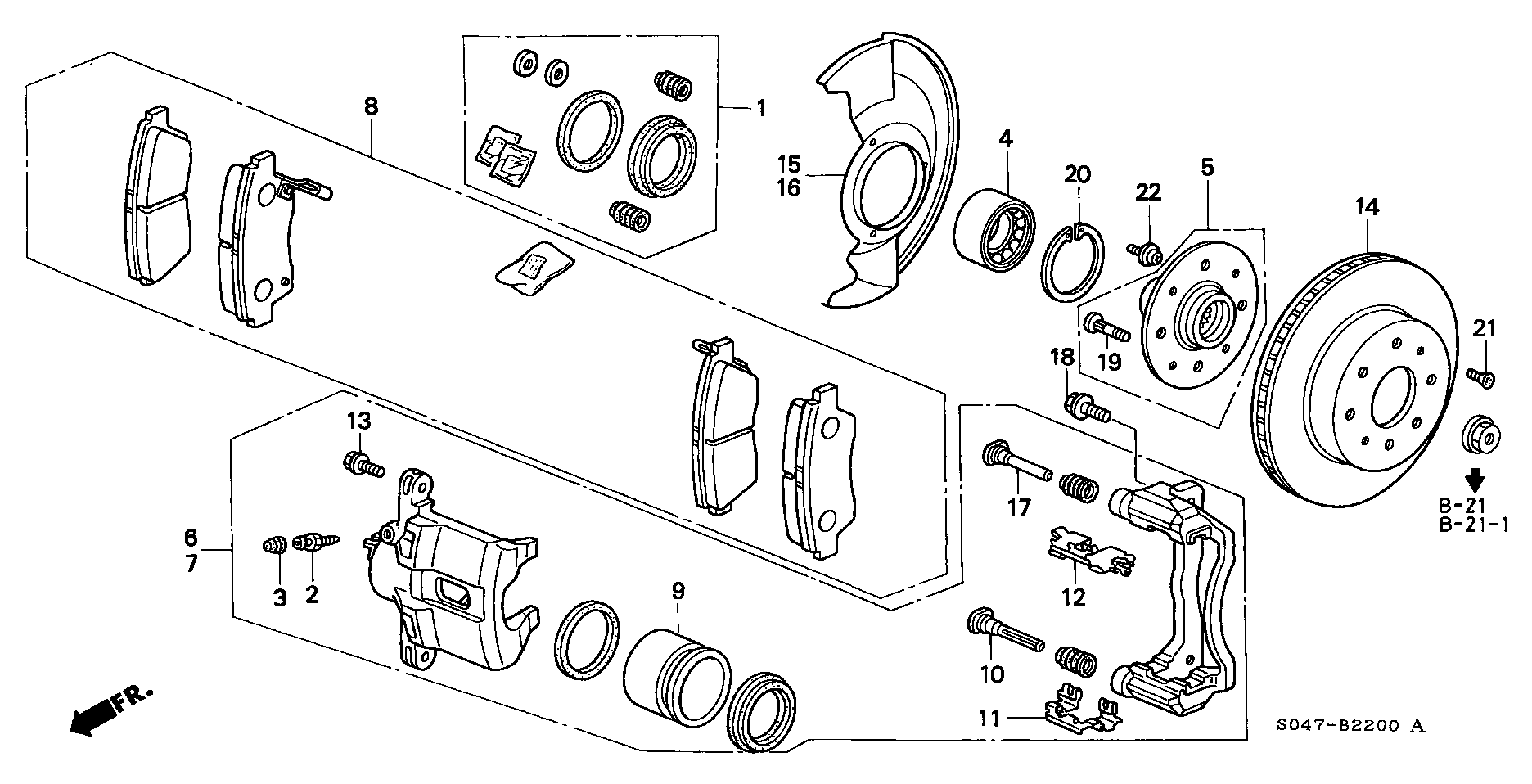 Honda 44300-S04-004 - Riteņa rumbas gultņa komplekts autodraugiem.lv