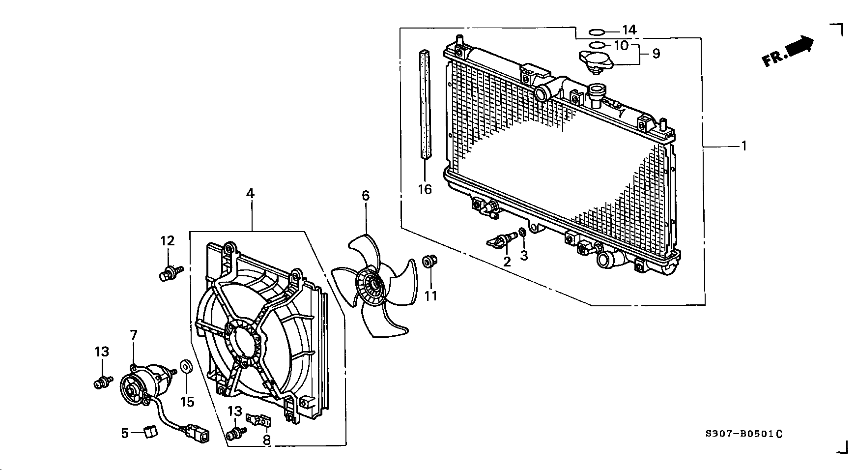 Honda 19045PT0004 - Vāciņš, Radiators autodraugiem.lv