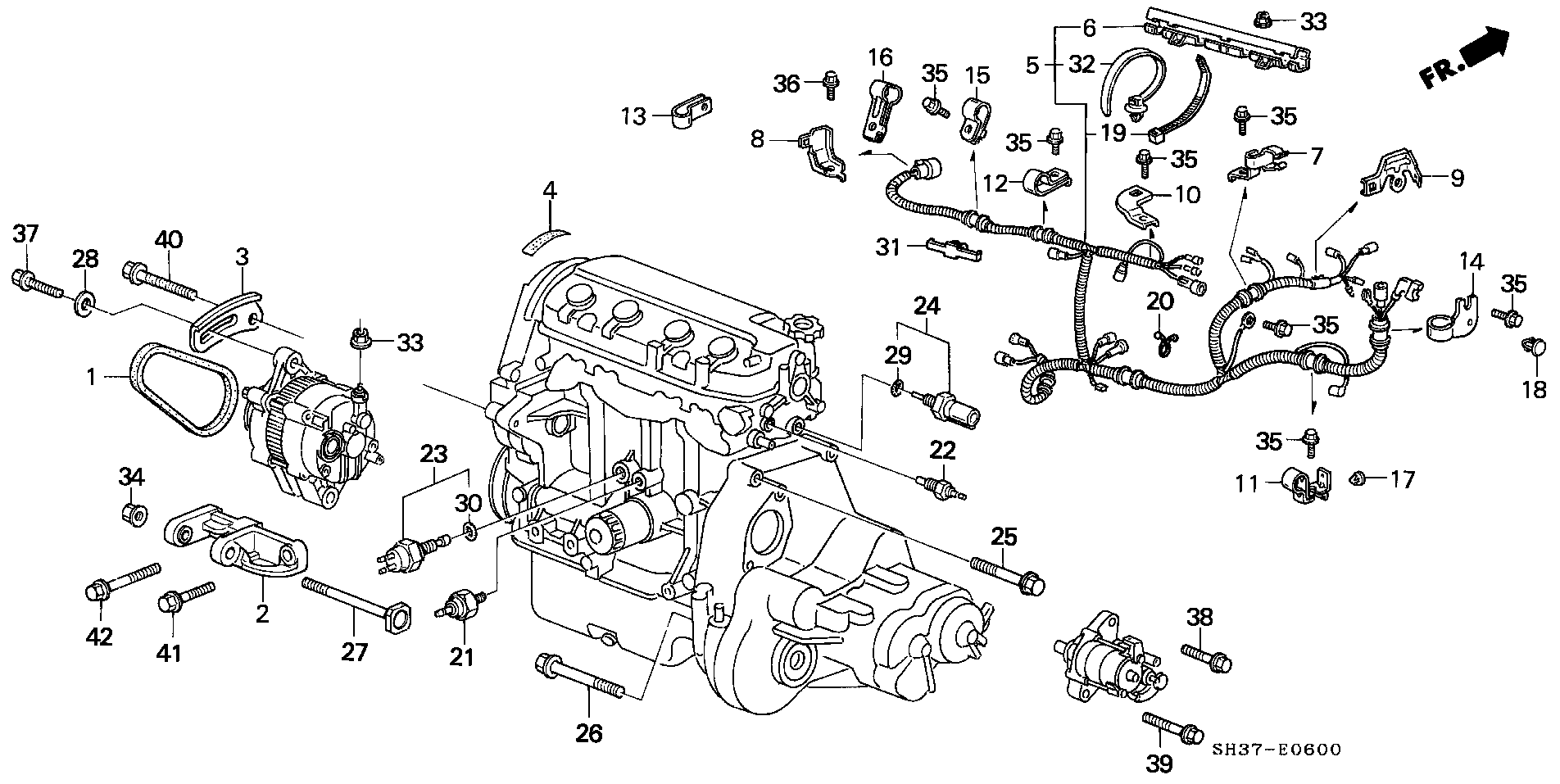 Honda 31110-PM3-003 - Ķīļrievu siksna autodraugiem.lv