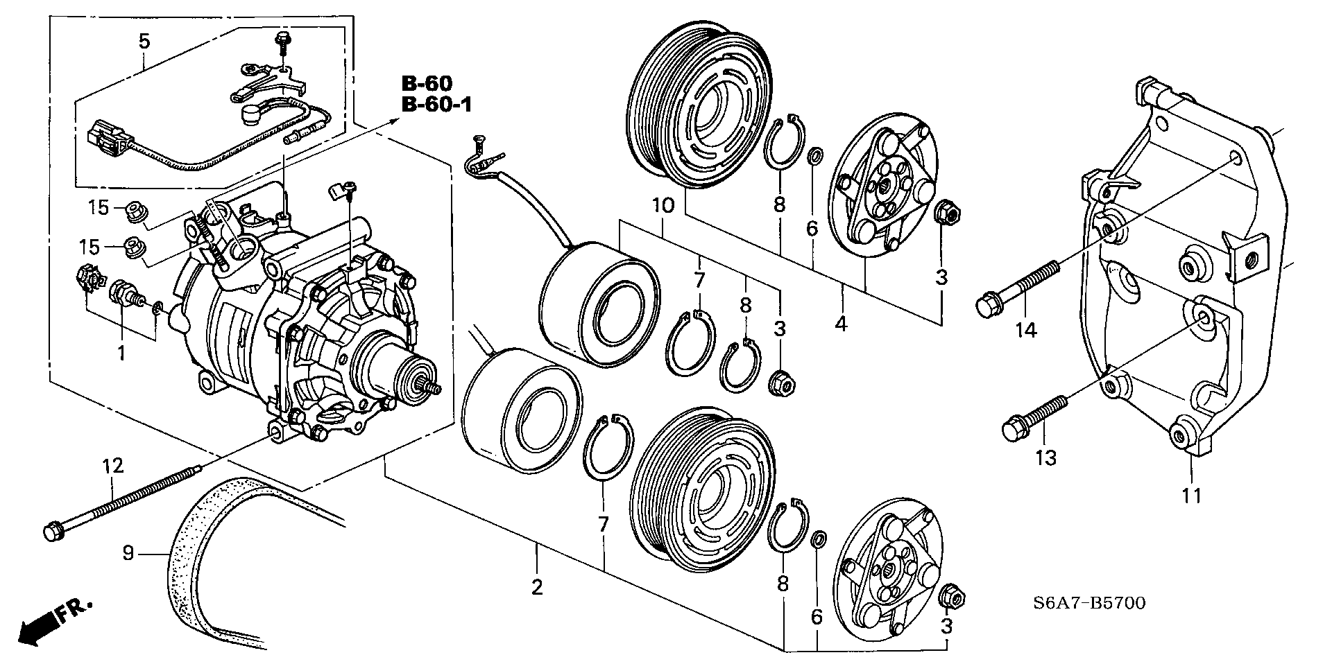 Honda 38810-PLA-E01 - Kompresors, Gaisa kond. sistēma autodraugiem.lv