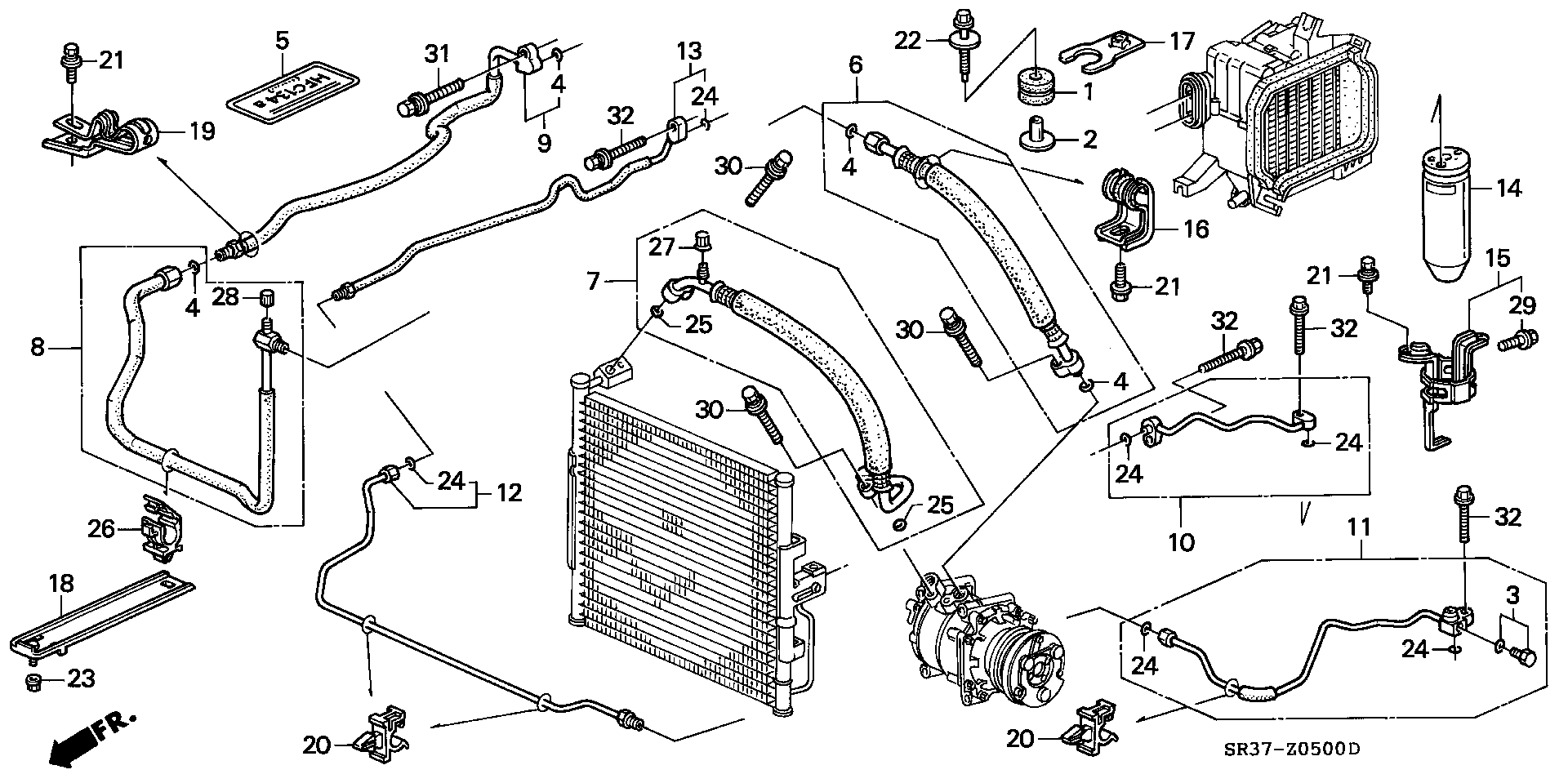 Honda 80 351 SR3 003 - Sausinātājs, Kondicionieris autodraugiem.lv