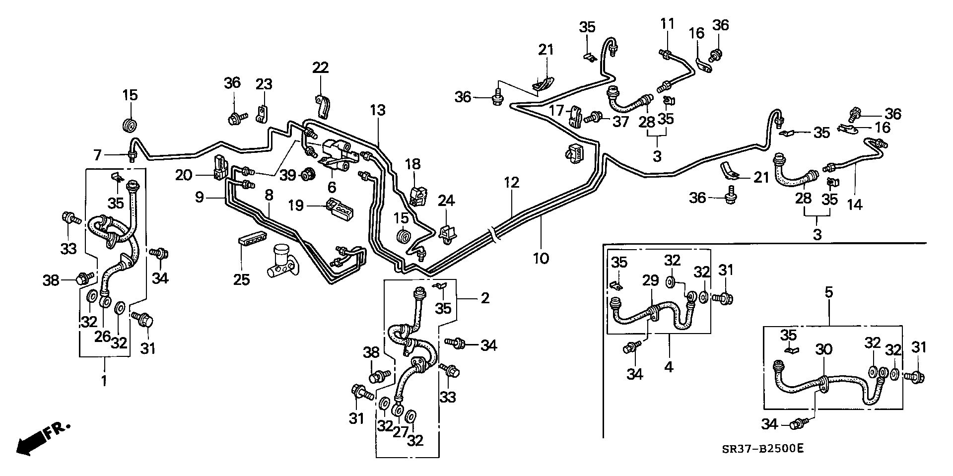 Honda 46410-SR3-004 - Bremžu šļūtene autodraugiem.lv