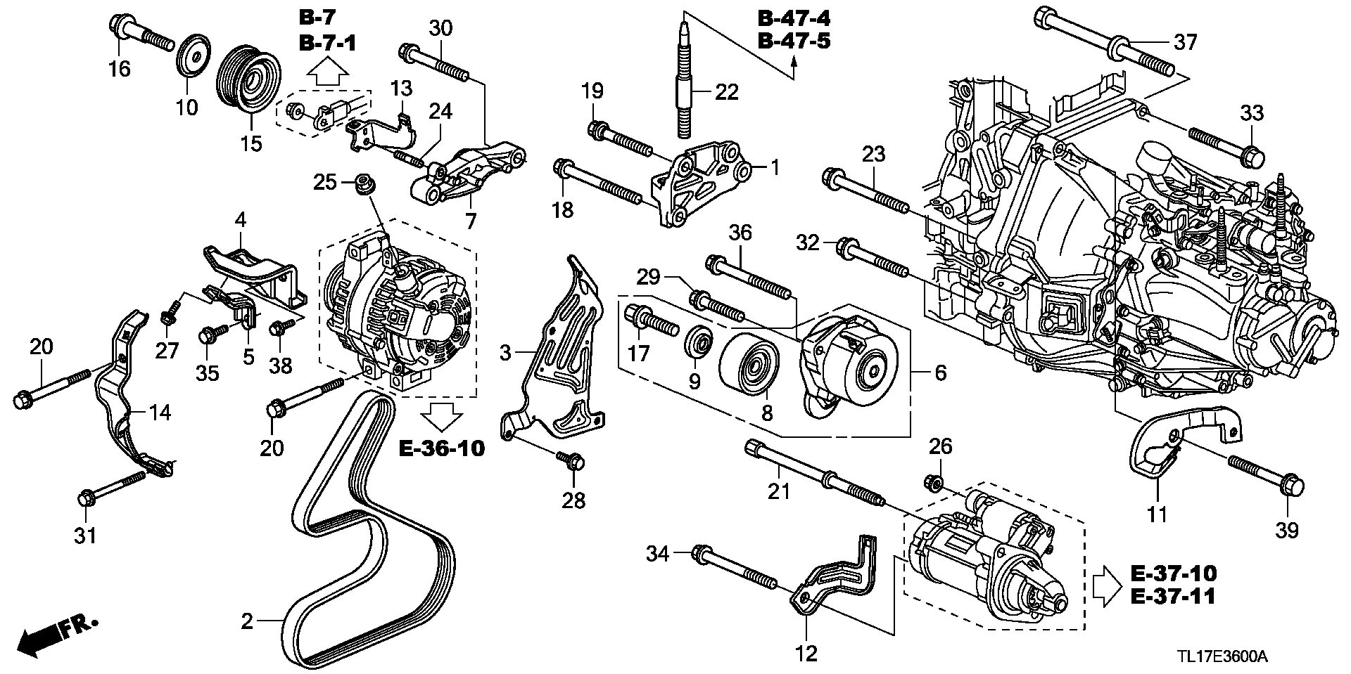 Honda 31170-RL0-G01 - Siksnas spriegotājs, Ķīļsiksna autodraugiem.lv