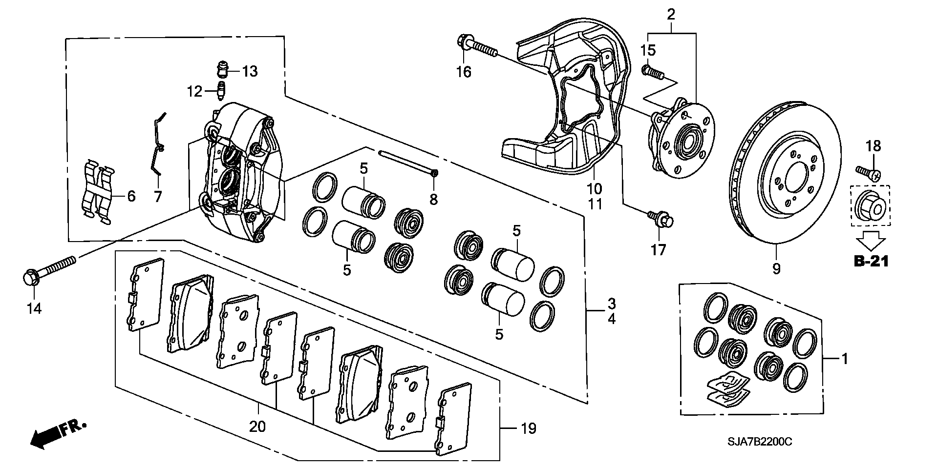 Honda 45251-SJA-E91 - Bremžu diski autodraugiem.lv