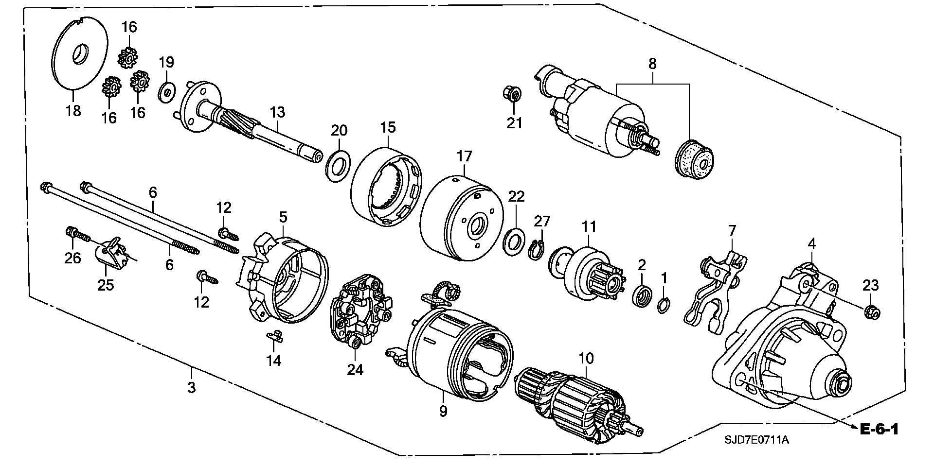 Honda 31206P3FA51 - Enkurs, Starteris autodraugiem.lv