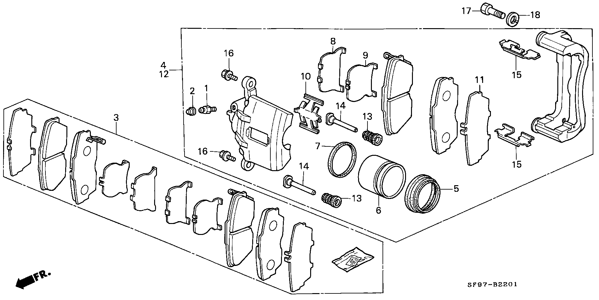 Honda 45210SE0G12 - Bremžu suports autodraugiem.lv