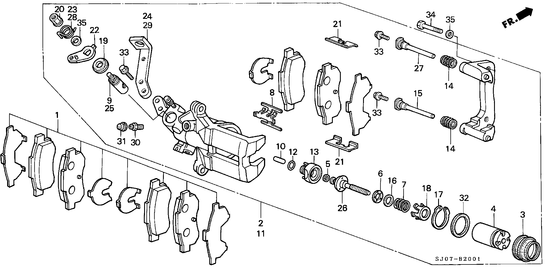 Honda 43227SD2931 - Piederumu komplekts, Disku bremžu uzlikas autodraugiem.lv