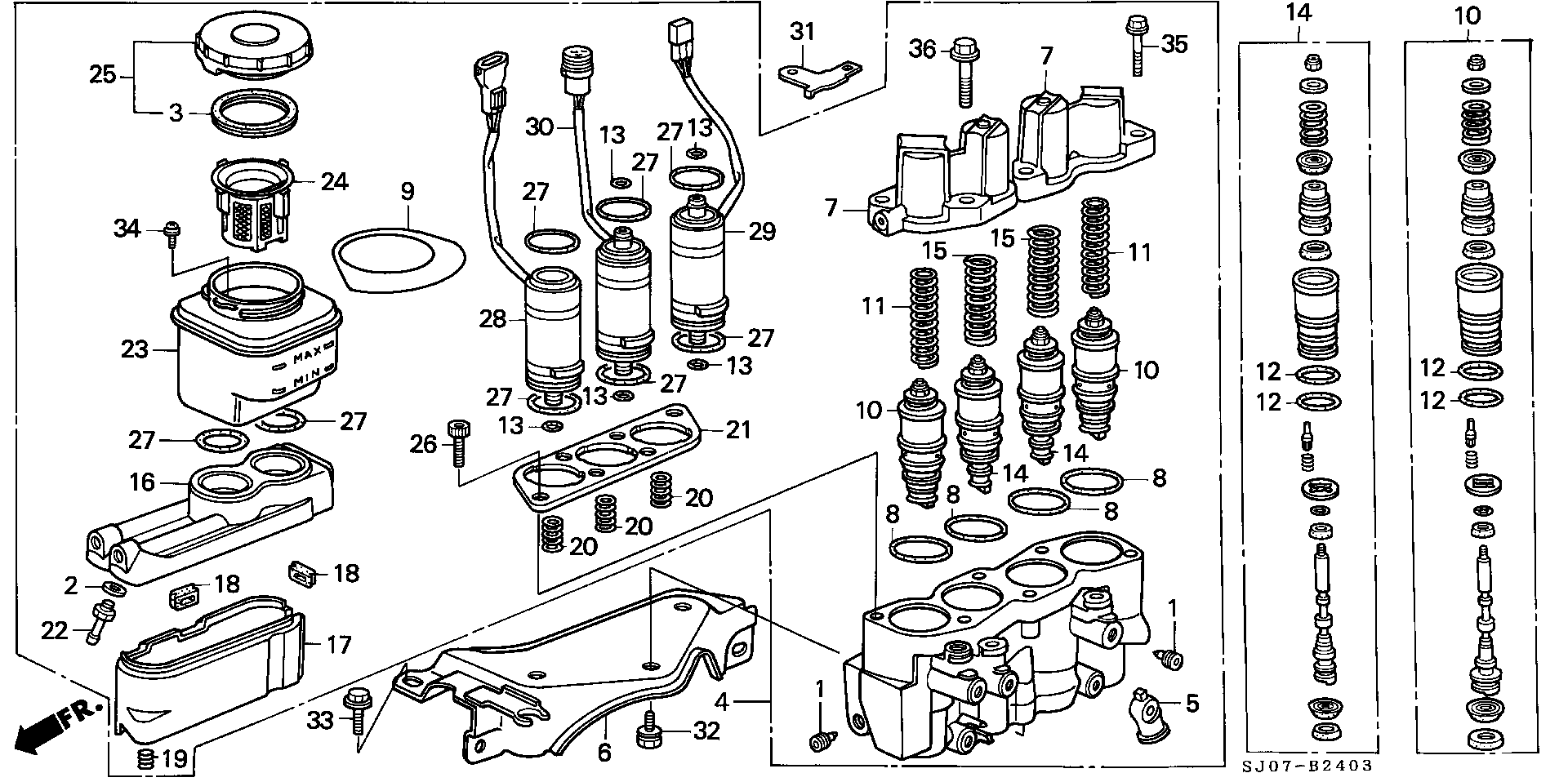 Honda 46472-568-000 - Kronšteins, Bremžu šļauka autodraugiem.lv