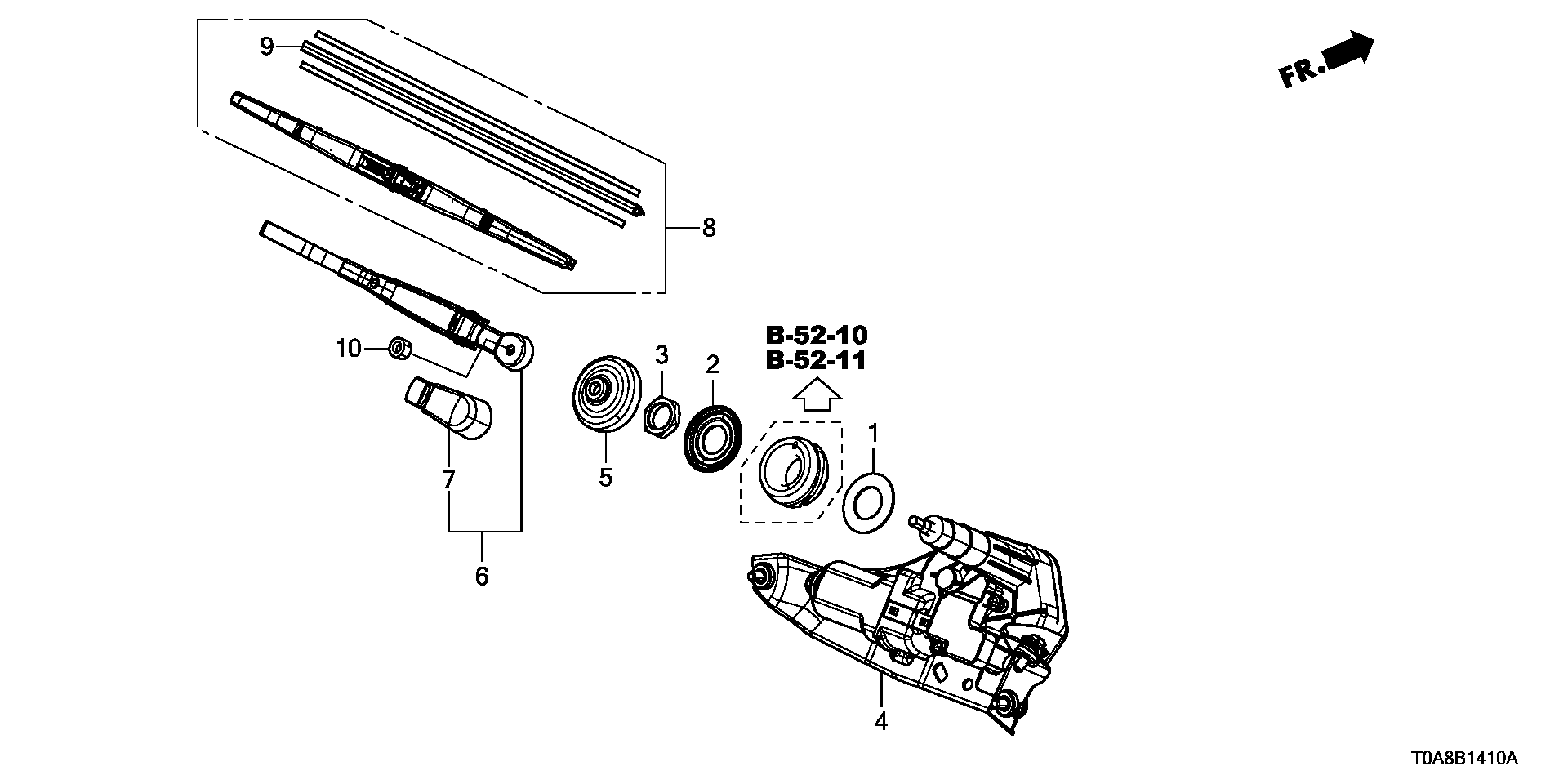 Honda 76730-T0A-003 - Stikla tīrītāja slotiņa autodraugiem.lv