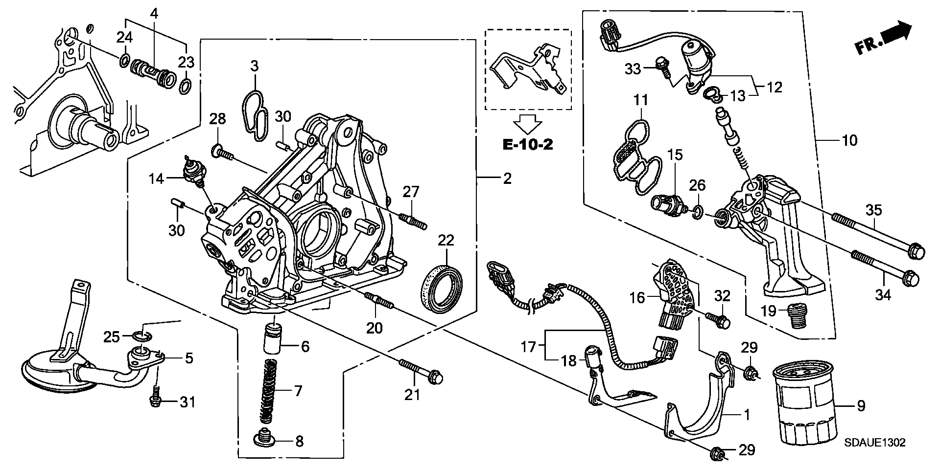 Honda 37240-PT0-023 - Devējs, Eļļas spiediens autodraugiem.lv