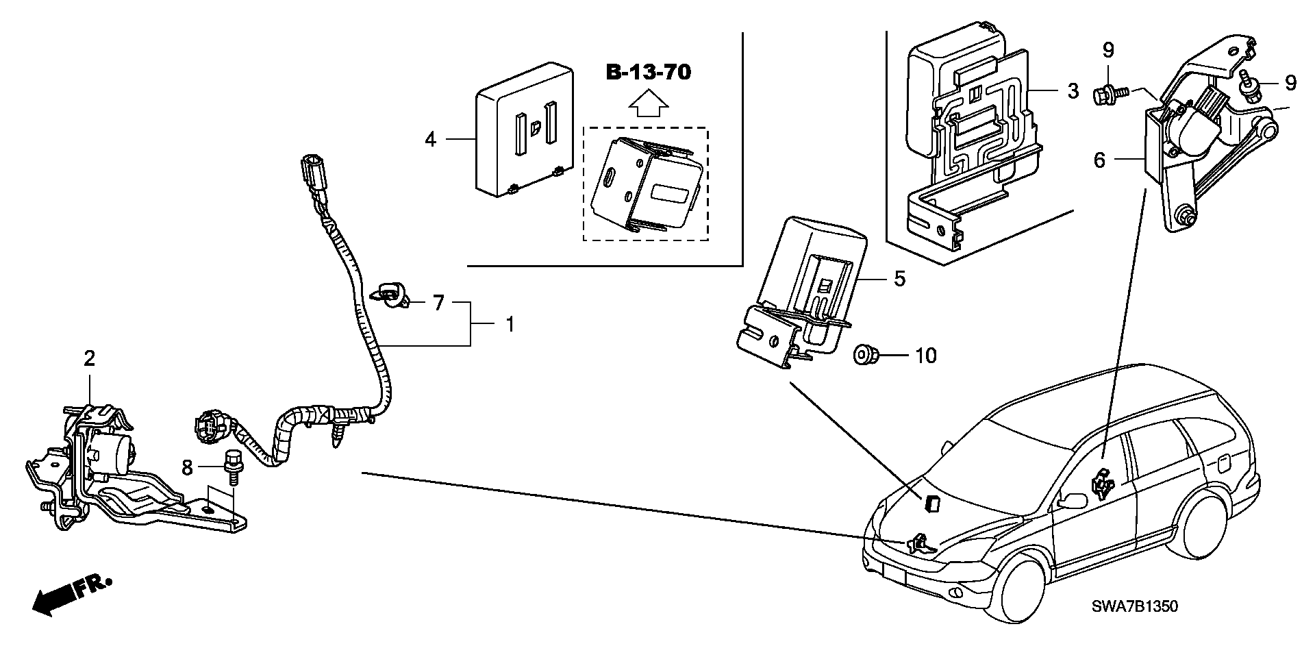 Honda 33136-SWA-003 - Piekare, Vārpstas statne autodraugiem.lv