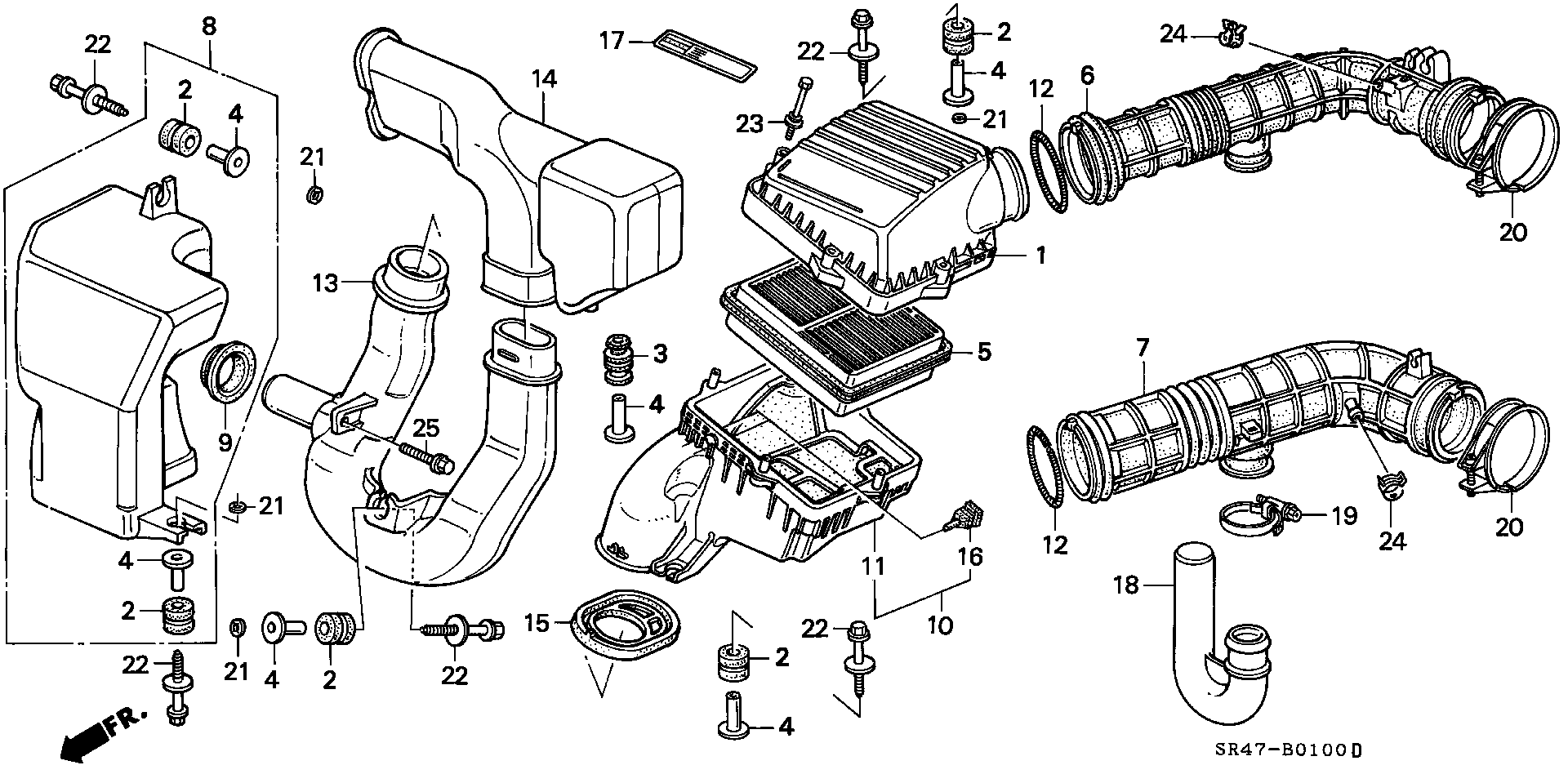 Honda 17220-P07-000 - Gaisa filtrs autodraugiem.lv