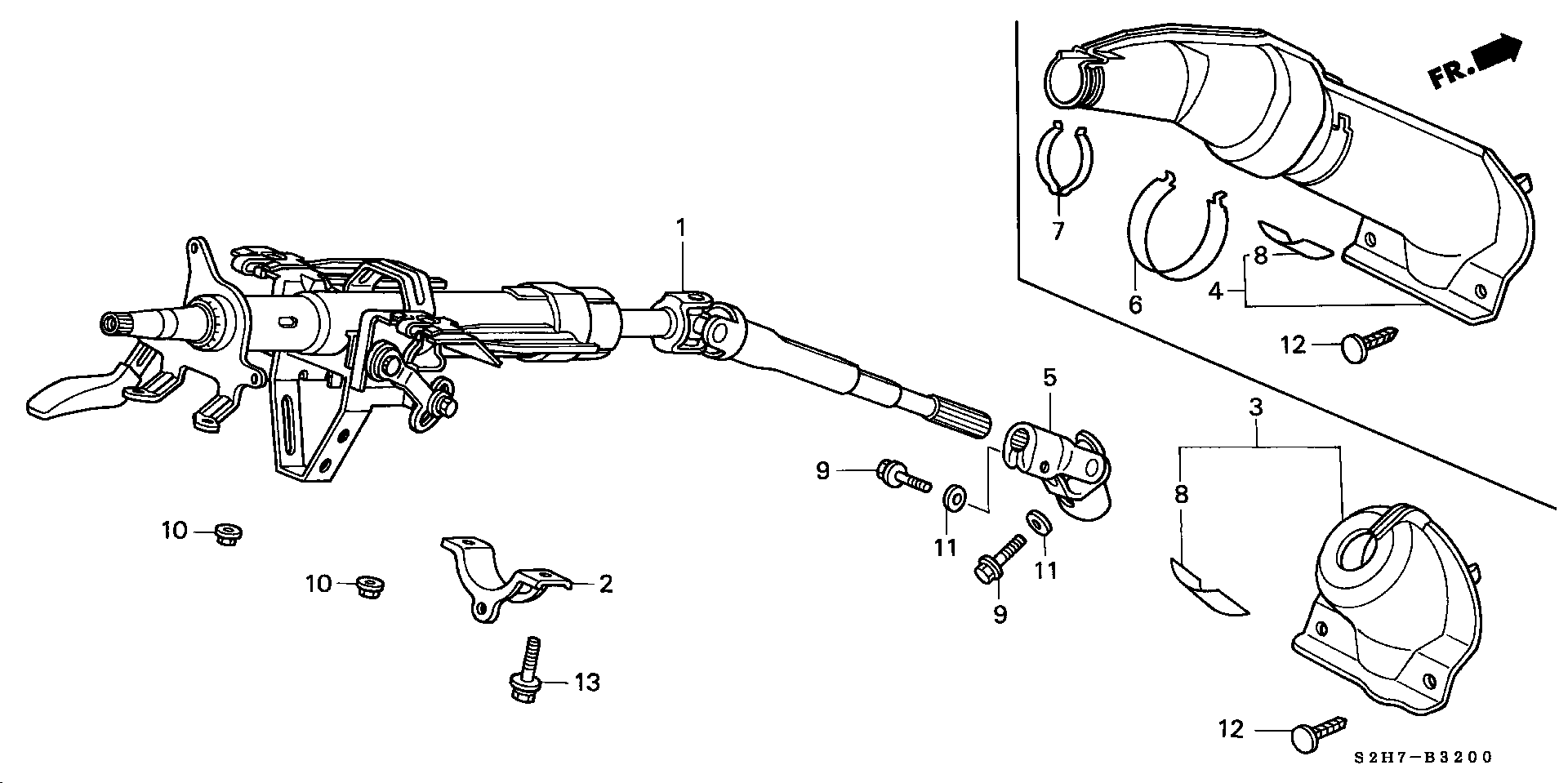 Honda 53323-S50-003 - Šarnīrs, Garenvārpsta autodraugiem.lv