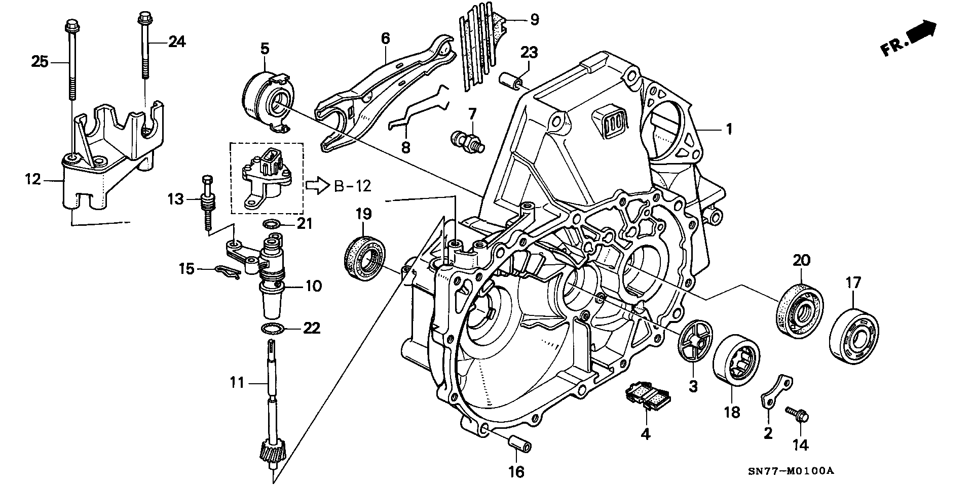 Honda 22810-PX5-J02 - Izspiedējgultnis autodraugiem.lv