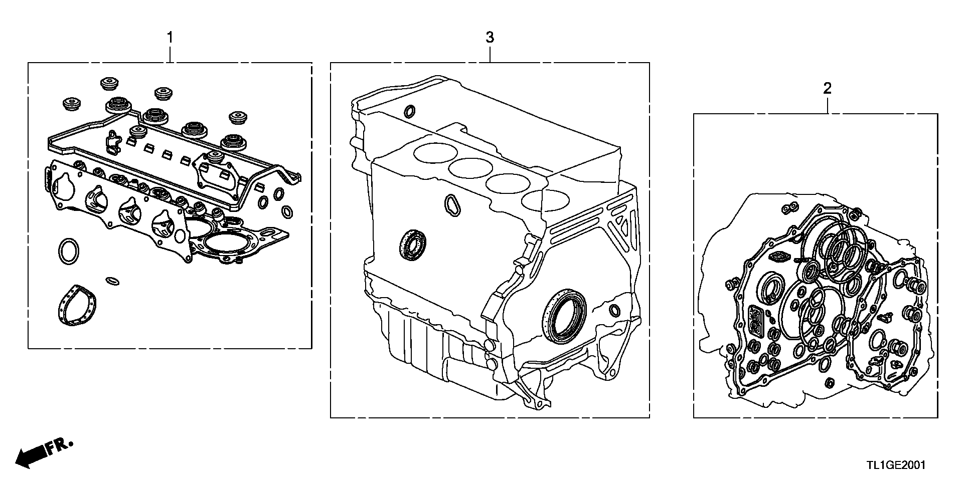 Honda 06114R40J00 - Blīvju komplekts, Motora bloks autodraugiem.lv