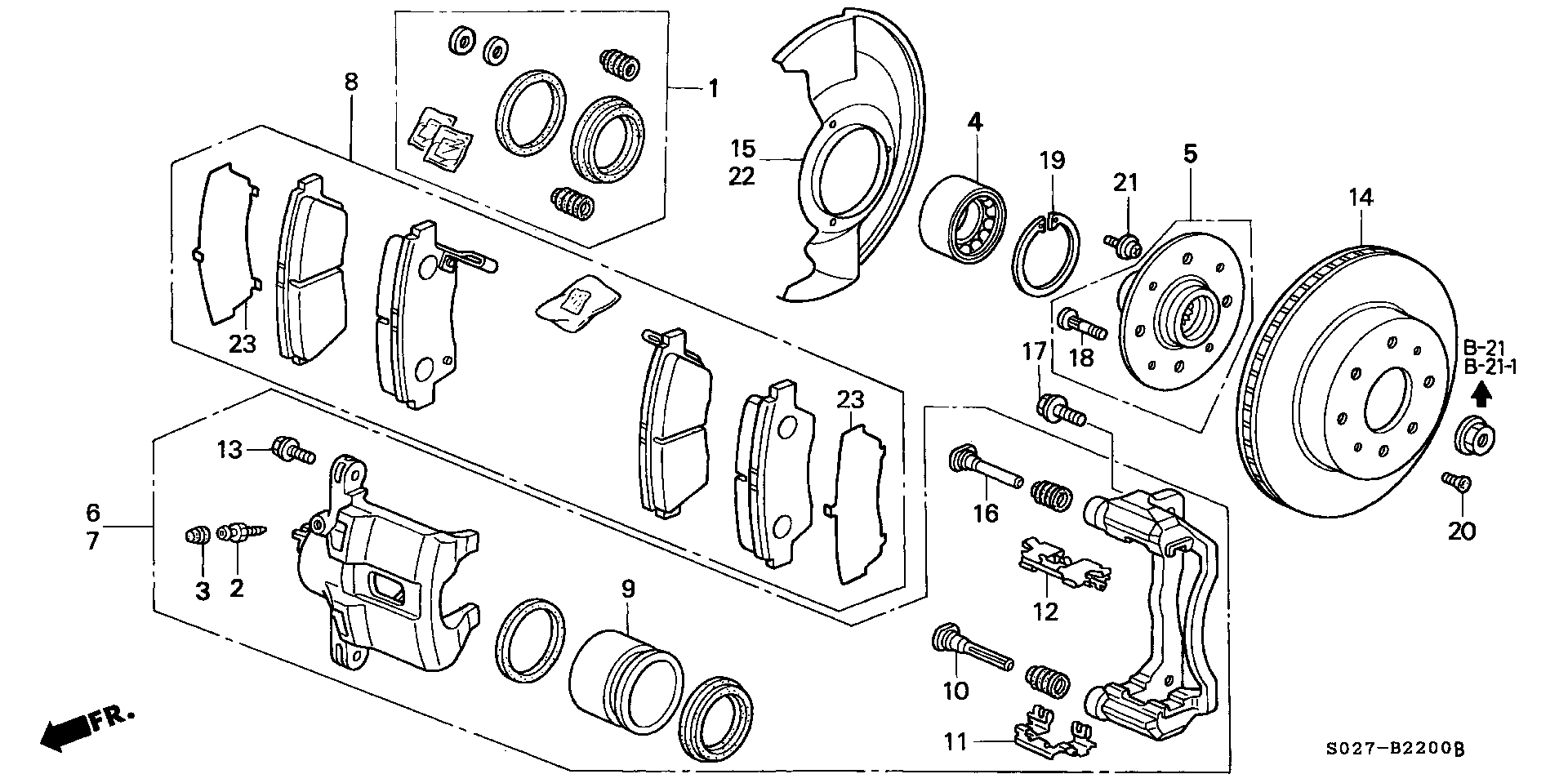 Honda 45238-SR3-003 - Piederumu komplekts, Disku bremžu uzlikas autodraugiem.lv