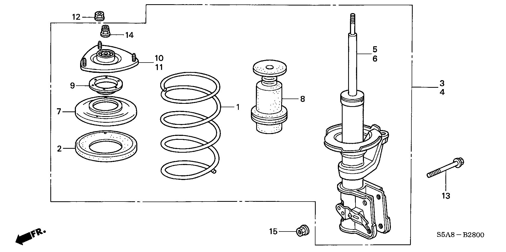 Honda 51920S5A014 - Amortizatora statnes balsts autodraugiem.lv