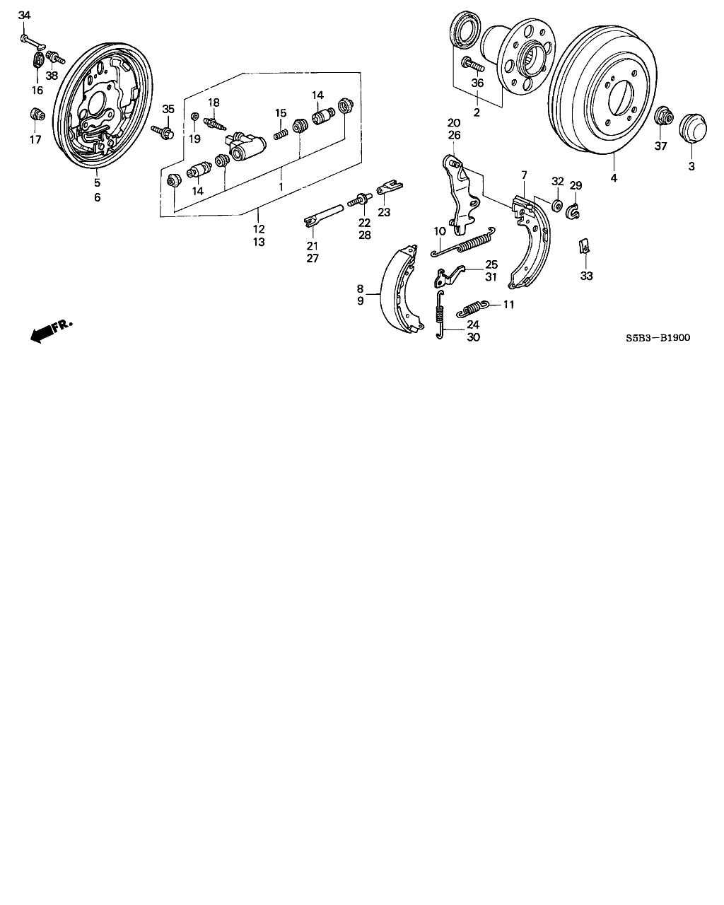 Honda 43153-S6A-J01 - Bremžu loku komplekts autodraugiem.lv