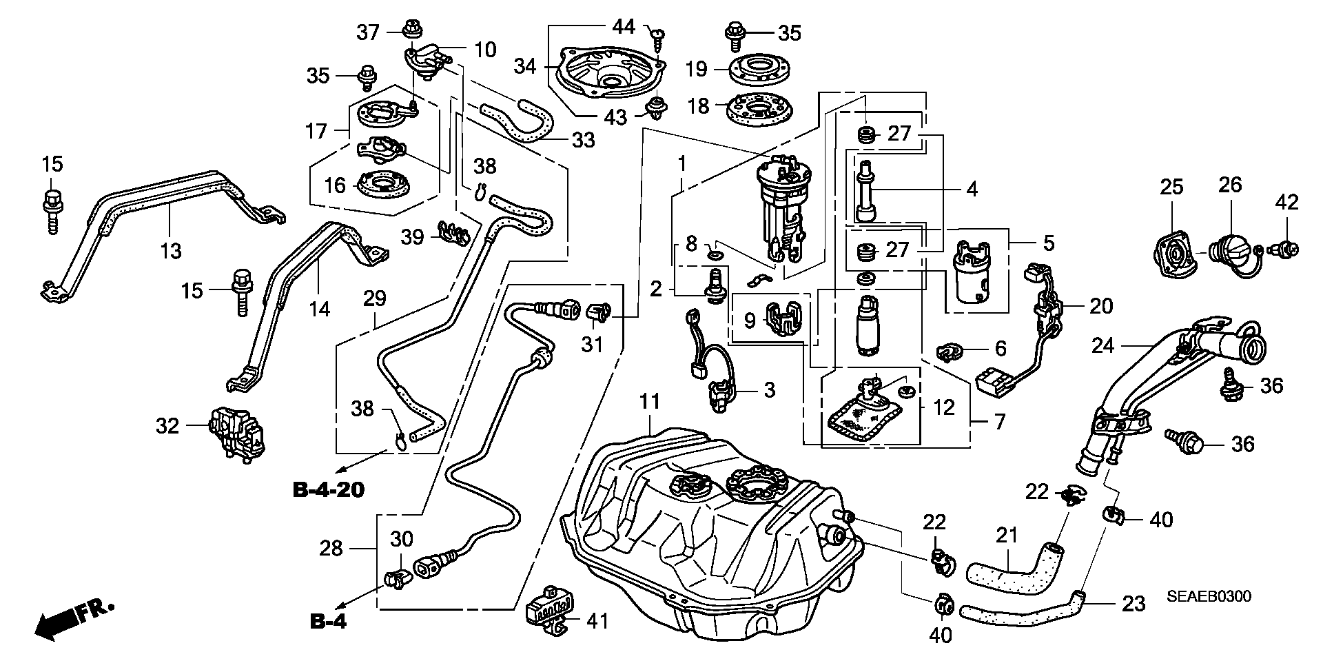 ACURA 16010-SDC-E01 - STRAINER SET, FUEL autodraugiem.lv