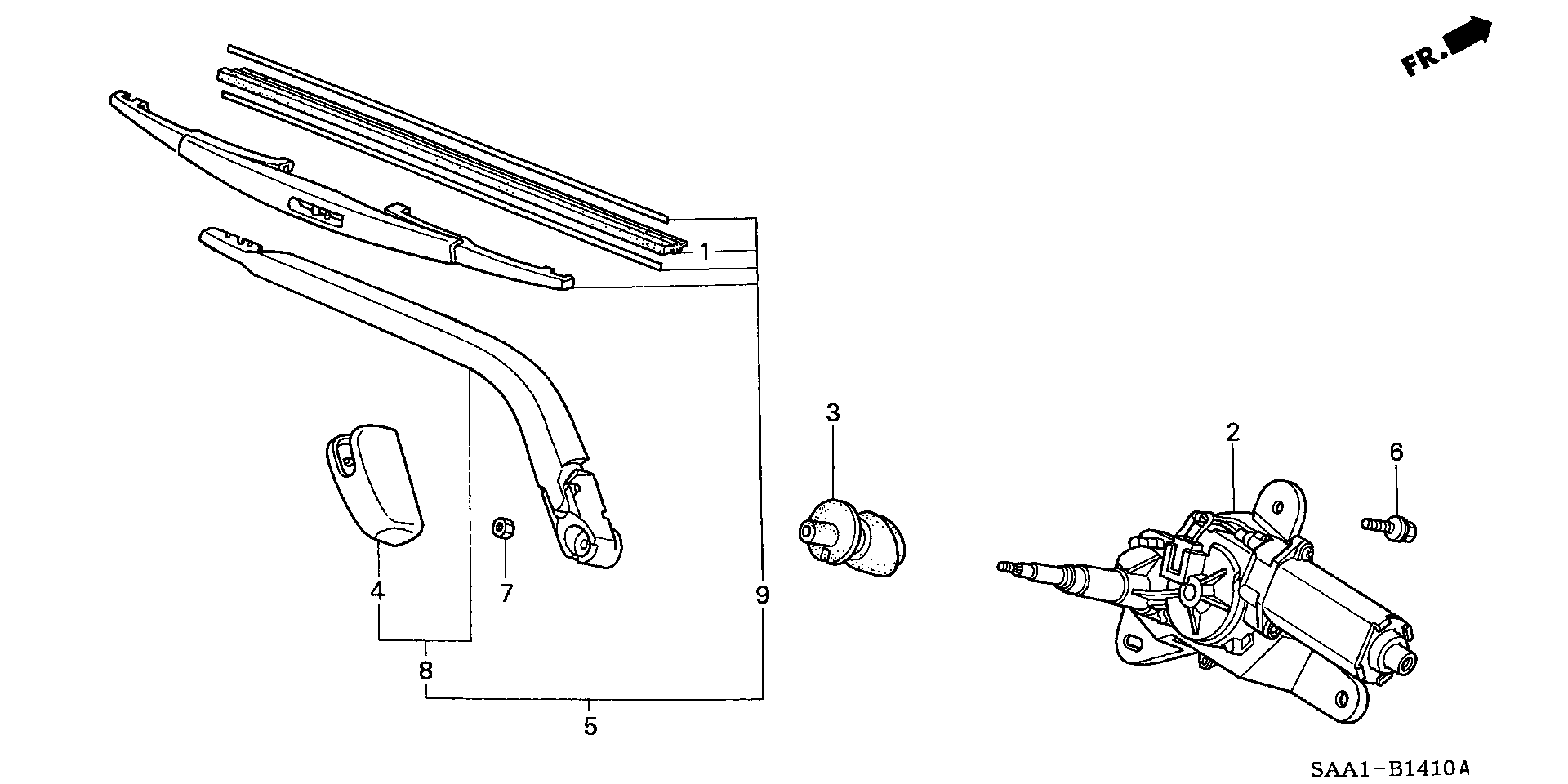 Honda 76730-S7S-J01 - Stikla tīrītāja slotiņa autodraugiem.lv