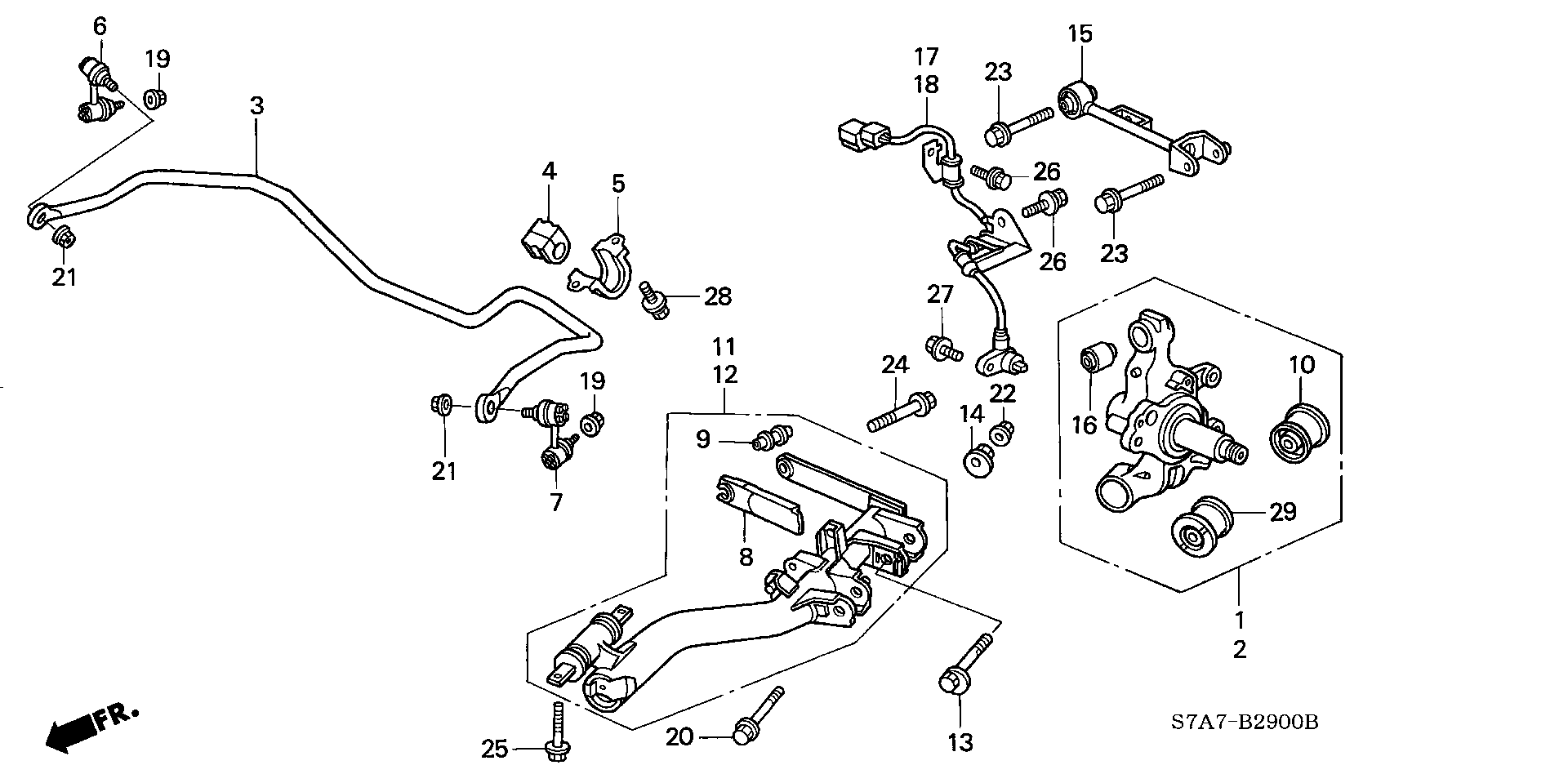 Honda 52390S7A000 - Piekare, Riteņu gutņa korpuss autodraugiem.lv