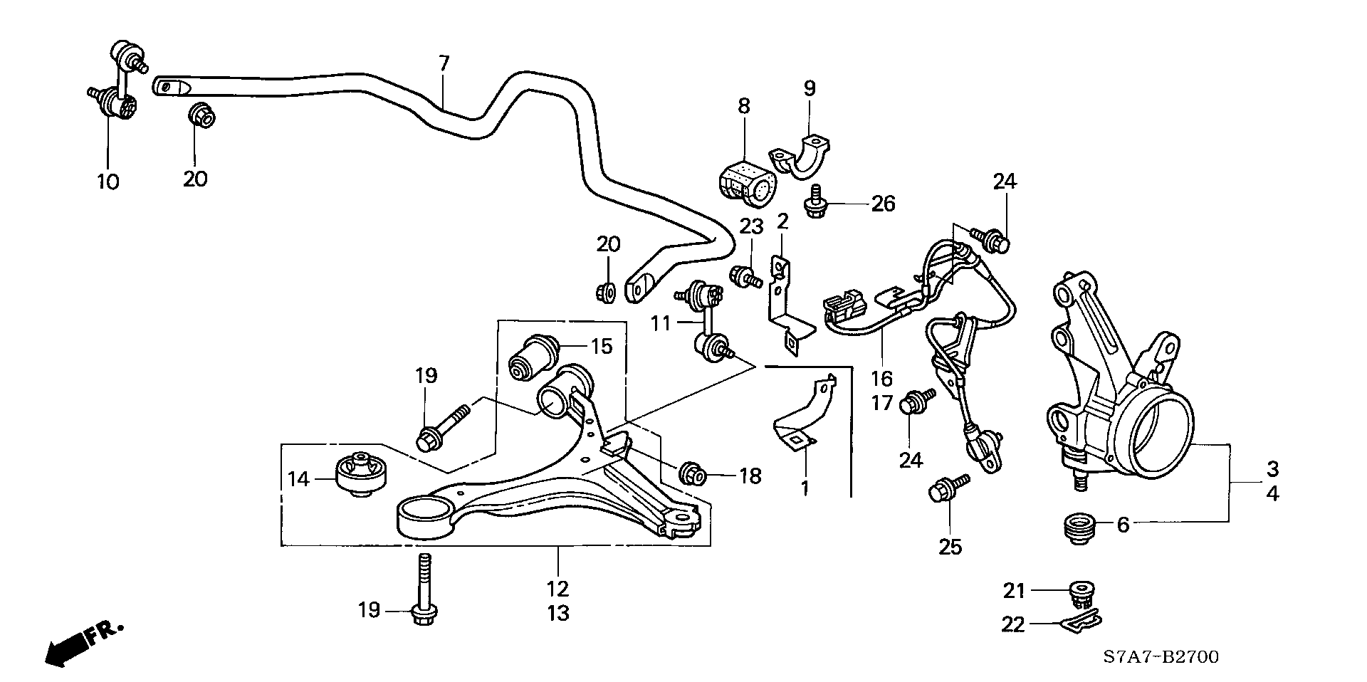 Honda 51215-S7A-020 - Balst / Virzošais šarnīrs autodraugiem.lv