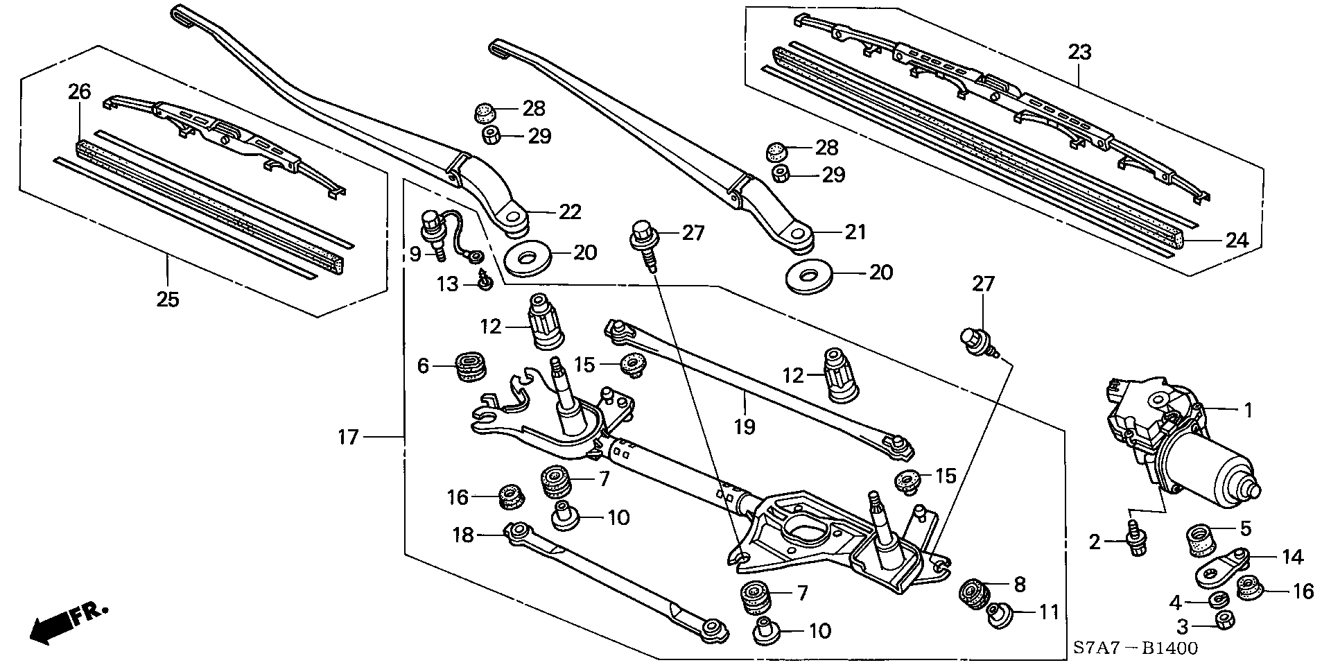 Honda 76630S7AG02 - Stikla tīrītāja slotiņa autodraugiem.lv