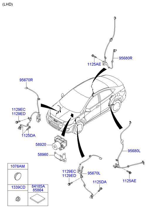 Hyundai 956801R100 - Devējs, Riteņu griešanās ātrums autodraugiem.lv