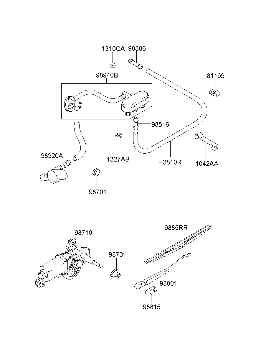 KIA 98832H1000 - Stikla tīrītāja slotiņa autodraugiem.lv