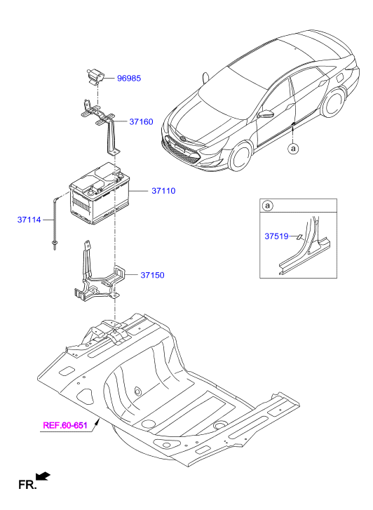 Hyundai 371104R000 - Startera akumulatoru baterija autodraugiem.lv