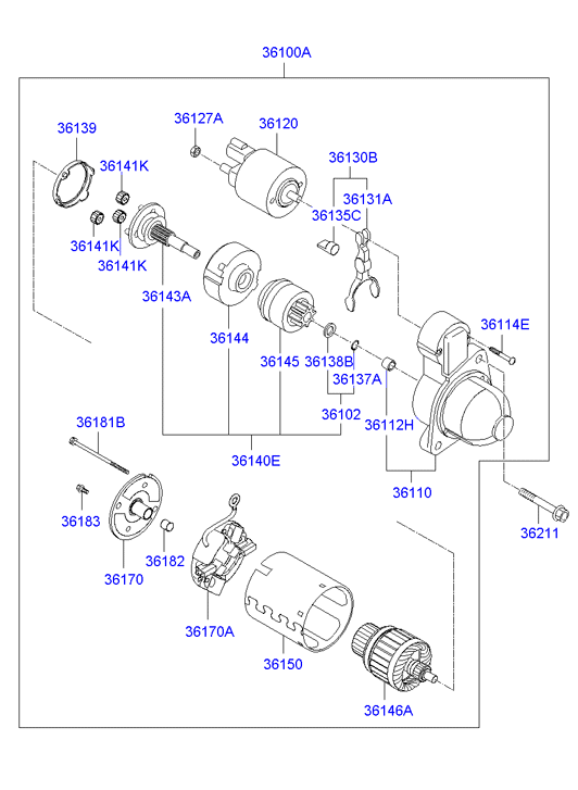 Hyundai (BEIJING) 36159-2E500 - Brush holder assy autodraugiem.lv