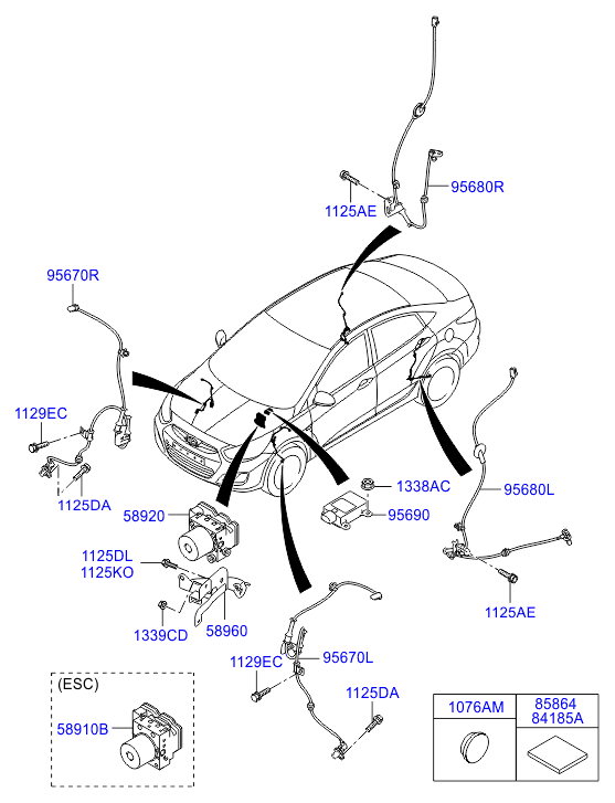 KIA 956801R000 - Devējs, Riteņu griešanās ātrums autodraugiem.lv