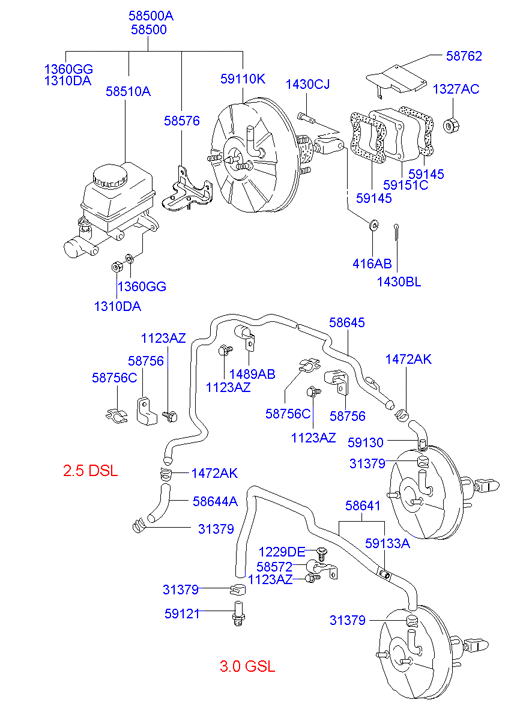 Hyundai HR234360 - Galvenais bremžu cilindrs autodraugiem.lv