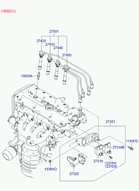 Hyundai 27501-26D00 - Augstsprieguma vadu komplekts autodraugiem.lv