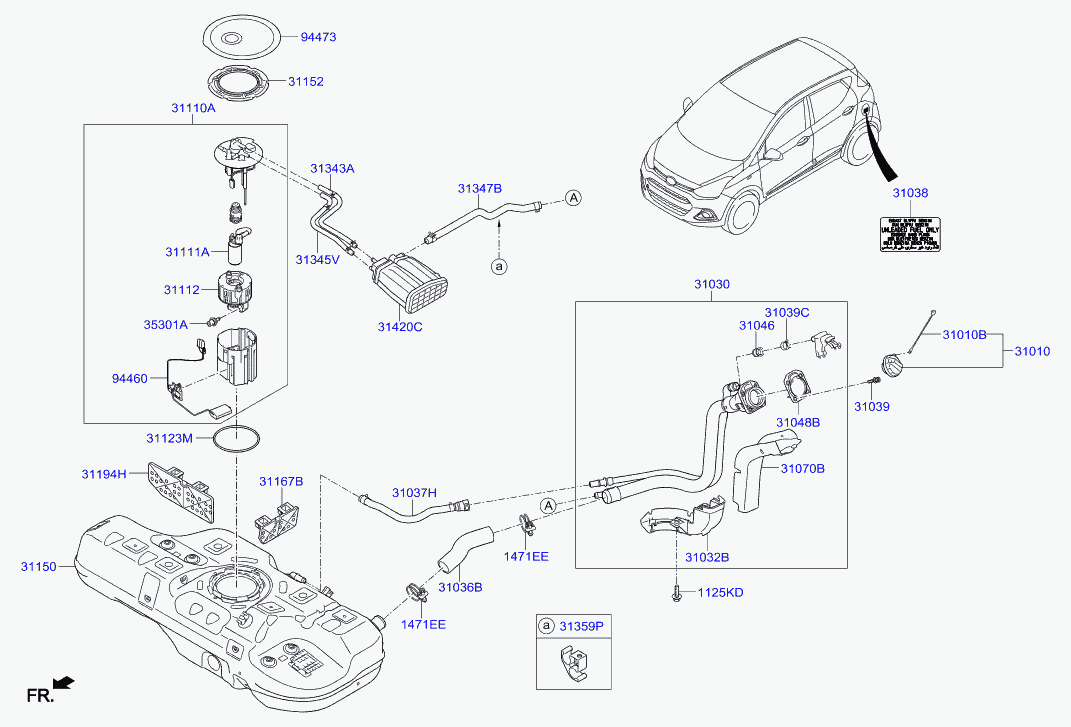 Hyundai 31111B4000 - Degvielas sūknis autodraugiem.lv