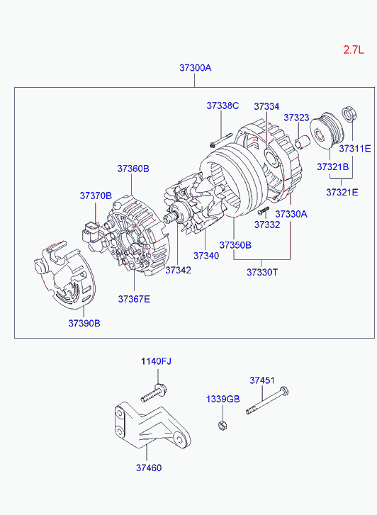 Hyundai (BEIJING) 37300-38400 - Ģenerators autodraugiem.lv