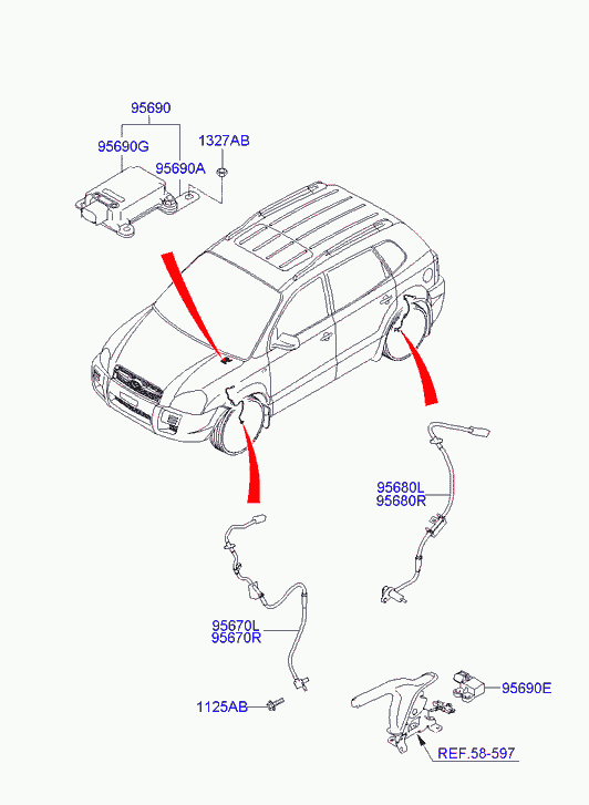 Hyundai 95680-2E300 - Devējs, Riteņu griešanās ātrums autodraugiem.lv